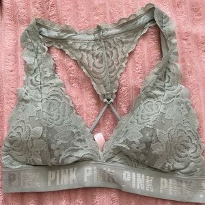 PINK Victoria's Secret dark mint Lace Bralette